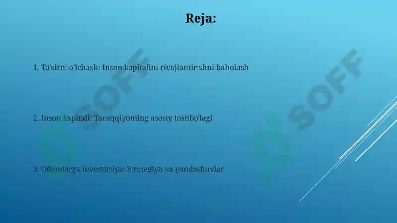 Inson kapitaliga investitsiya 2