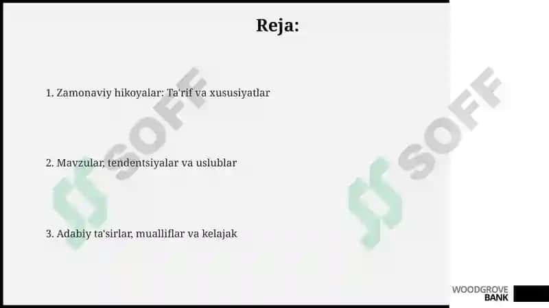 Zamonaviy hikoyalar: Ta'rif va xususiyatlari 2
