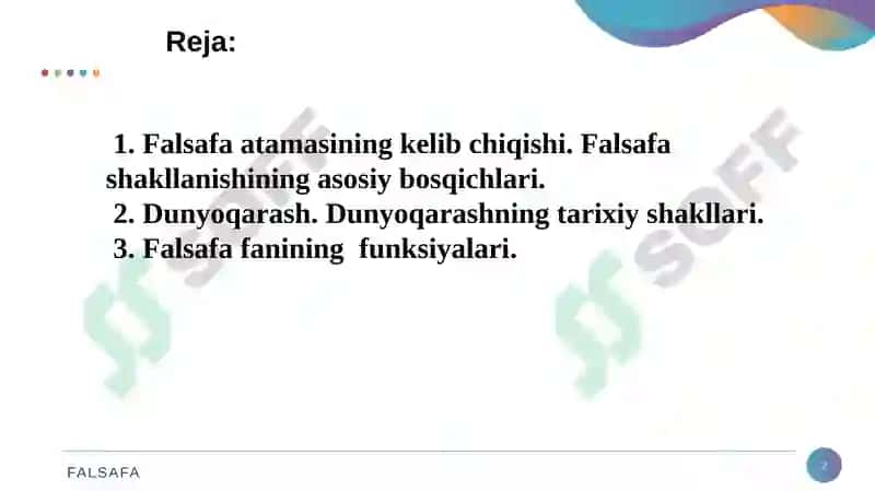 Falsafaning mohiyativajamiyattaraqqiyotidagiroli 2