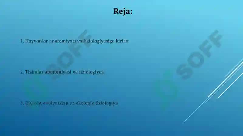Hayvonlar anatomiyasi va fiziologiyasi 2