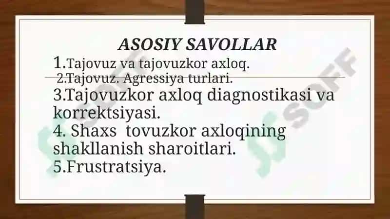 Agressiya (Tajovuzkorxulq) 2