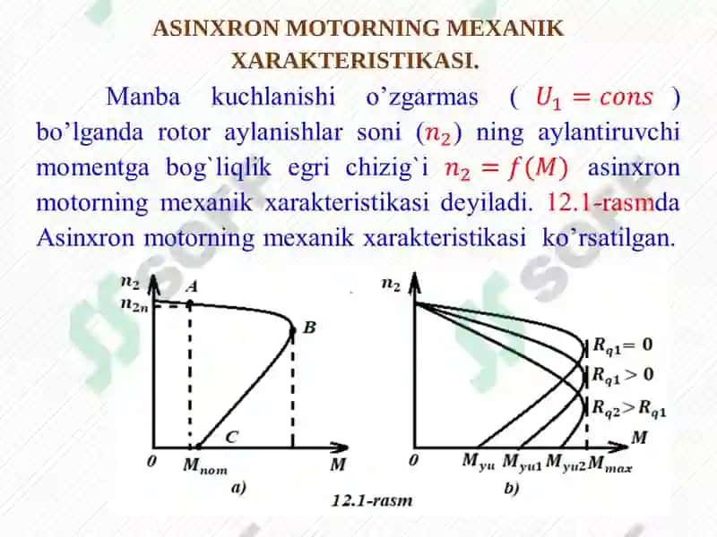 ASINXRON MOTORNING MEXANIK XARAKTERISTIKASI 2