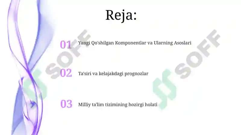 Milliy ta'lim tizimi va uning yangi komponentlari 2