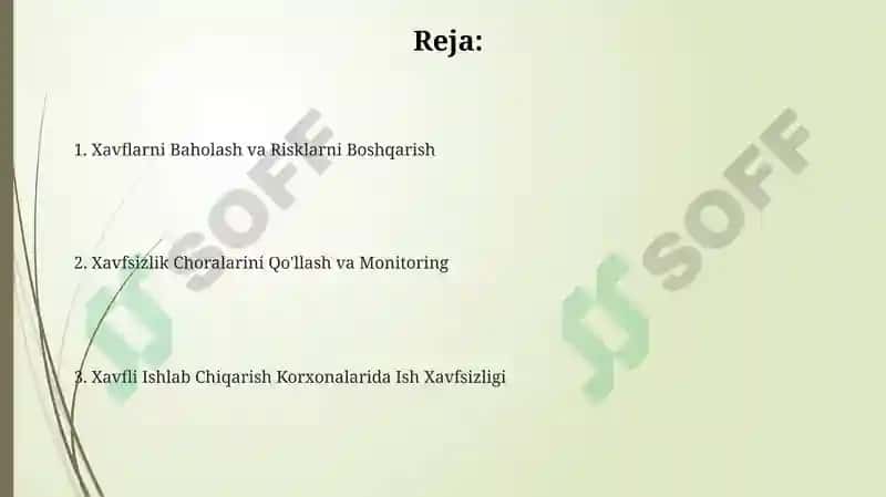 Xavfli ishlab chiqarish obyektlatida mehnat muhofazasi 2