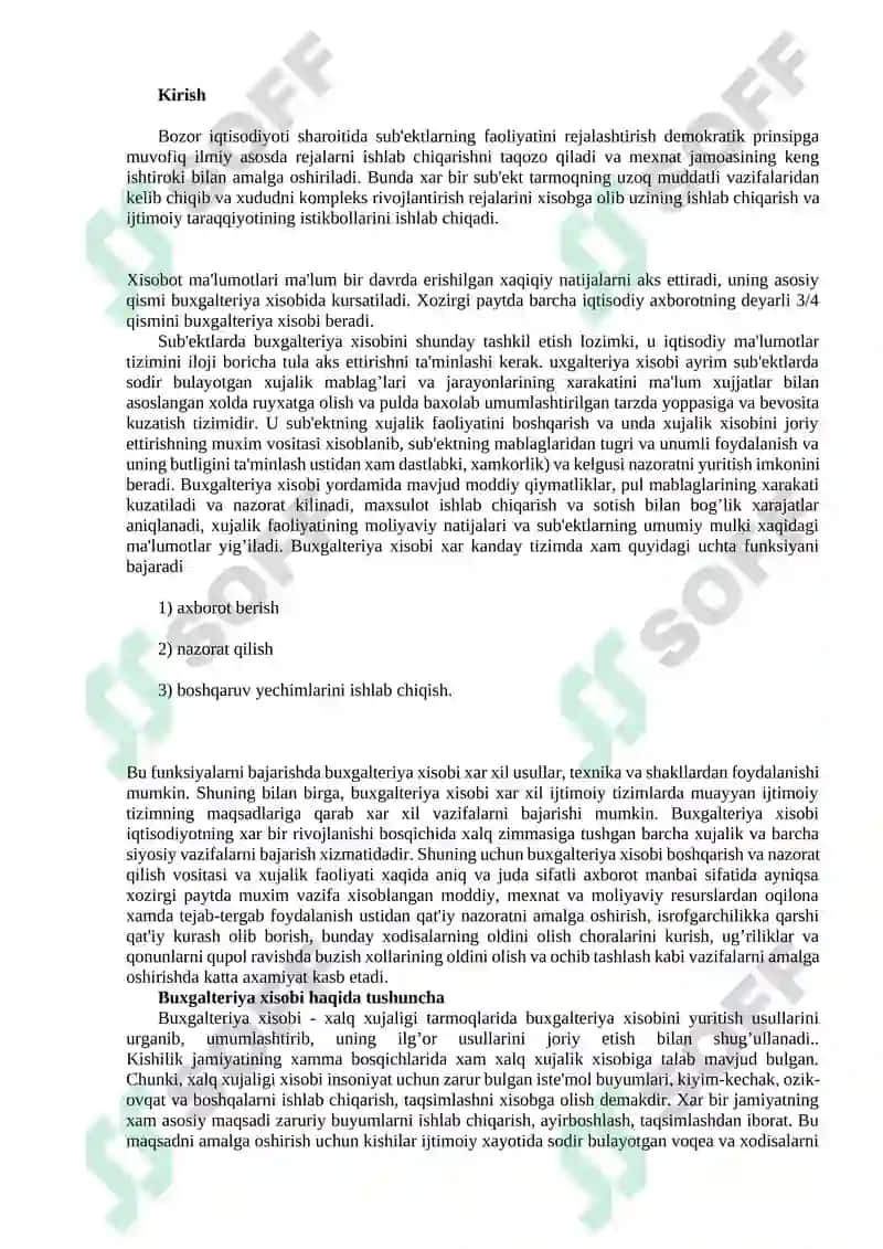 Buxgalteriya balansi to'g'risida tushuncha va uning hisob ishlaridagi va boshqaruvdagi ahamiyati 2