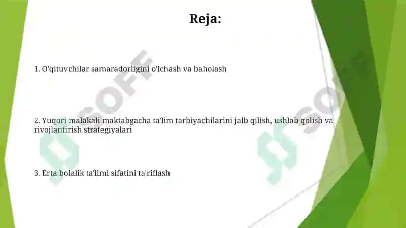 Erta bolalik ta'limi sifatini ta'riflash 2