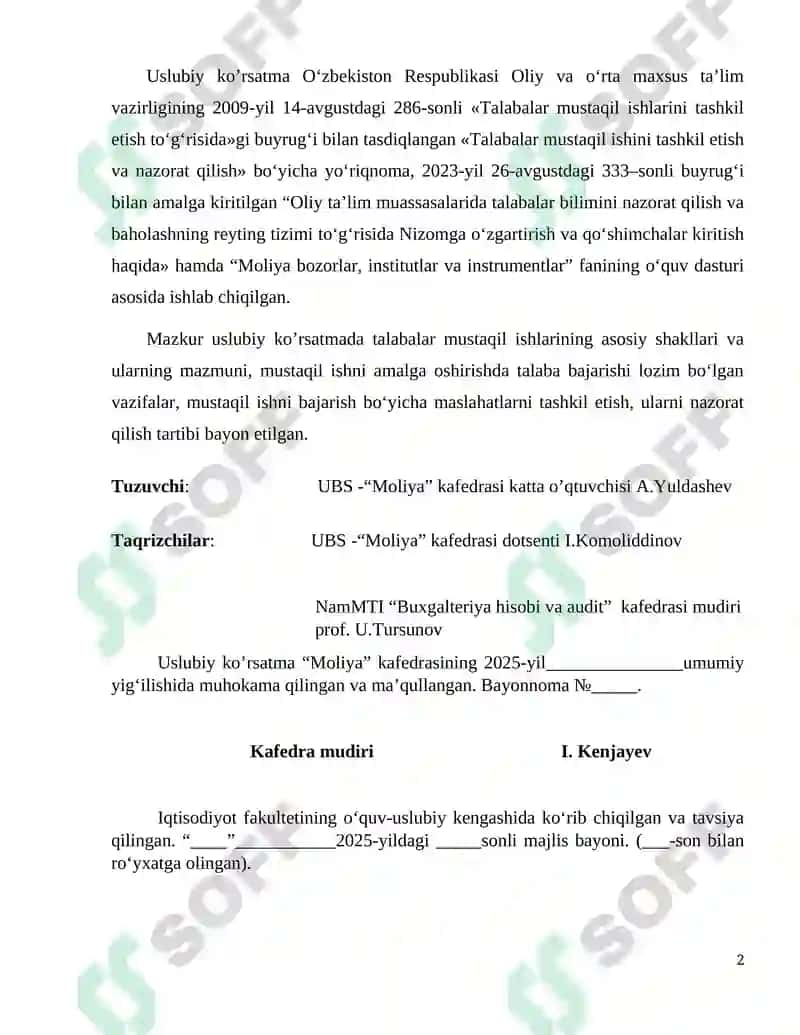 Talabalar Mustaqil Ishlarini Tashkil Etish 2