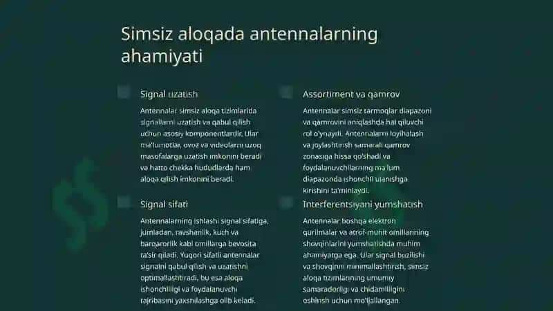 Simsiz aloqa tizimlari 2
