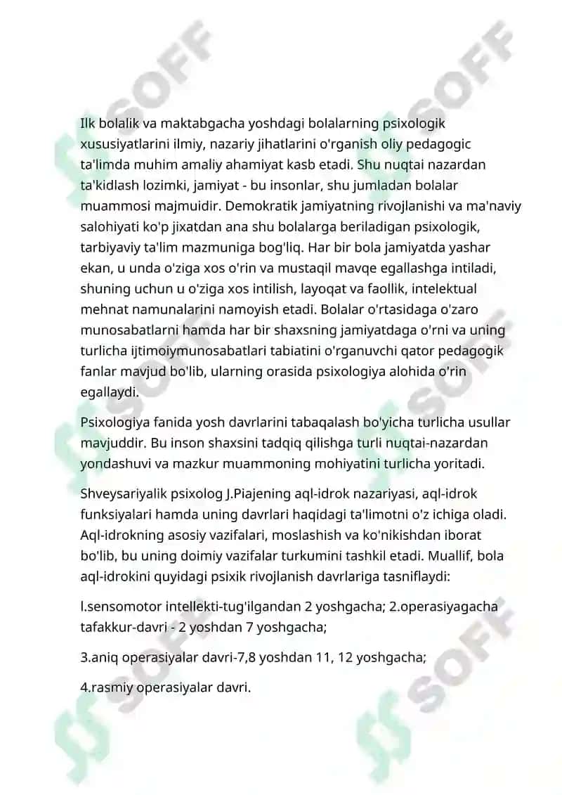Chaqaloqlik va go‘daklik davri rivojlanishining psixologik xususiyatlari 2
