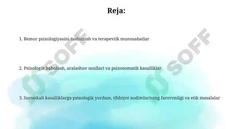Bemorlarni parvarishlashda psixologik yondashuv 2