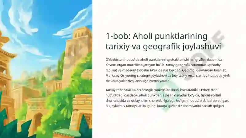 Aholi punktlarining geografik joylashuvi va migratsiya jarayonlari 2