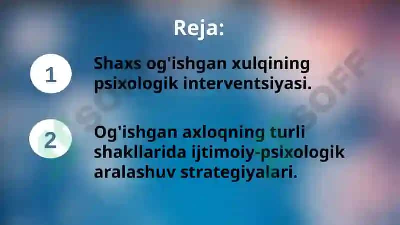 Xulqiog'ishgan bolalar psixologiyasi 2