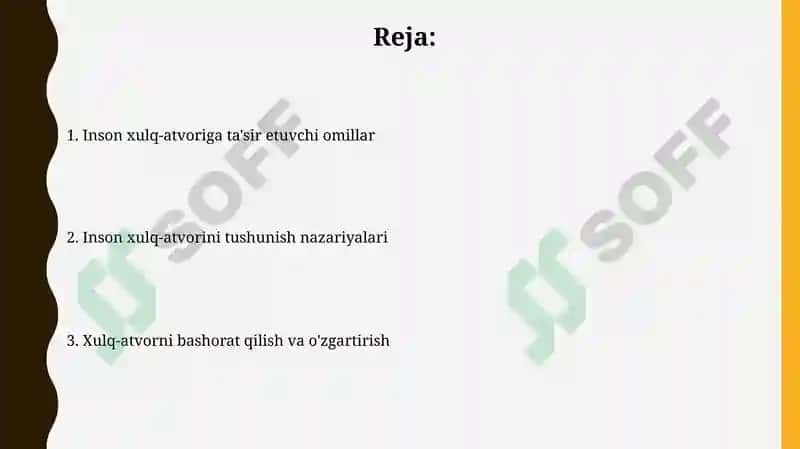 Inson xulq atvorini tushunish va unga tasir qilish omillari 2