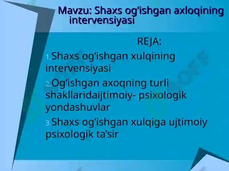 "Xulqi og’ishgan bolalar psixologiyasi" taqdimoti 2