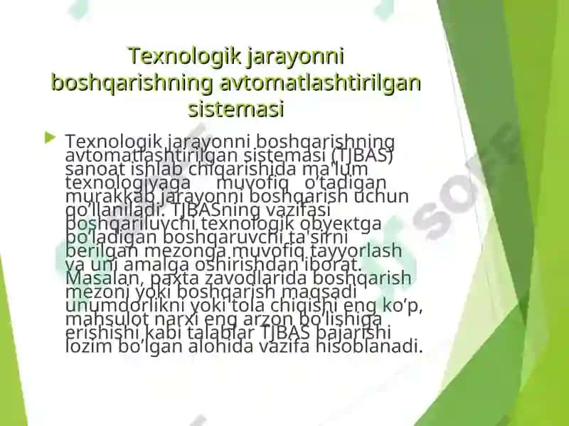 Texnologik jarayonni boshqarishning avtomatlashtirilgan sistemasi 2