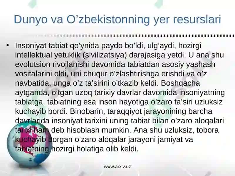 Mamlakatlar resurslarini taqsimlanish: vaqt davomiyligi va qazib olish vaqti 2