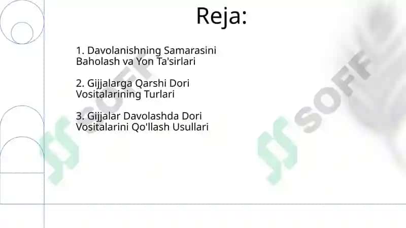 Gijjalarni davolashda ishlatiladigan dori vositalari 2