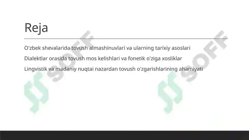 O'zbek shevalarida so'zlarda tovush almashinuvlari va mos kelishlari 2