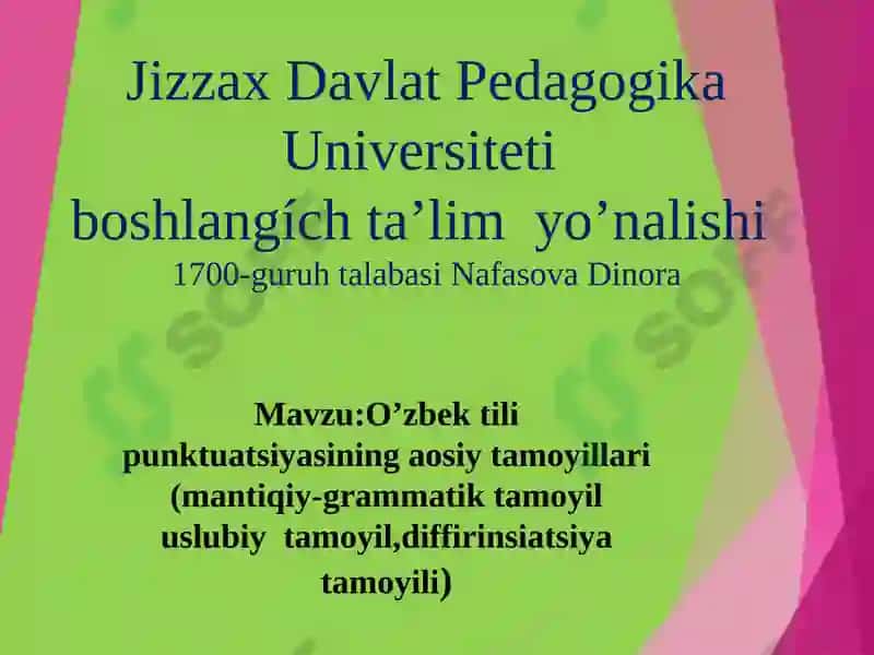Ona tili Qo’shma gap sintaksisi, punktuatsiya va uslubiyat 2