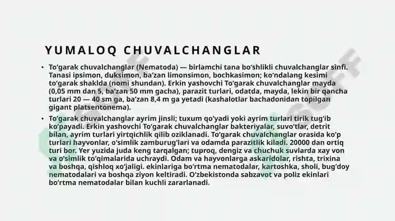 Yumaloq chuvalchanglar 2