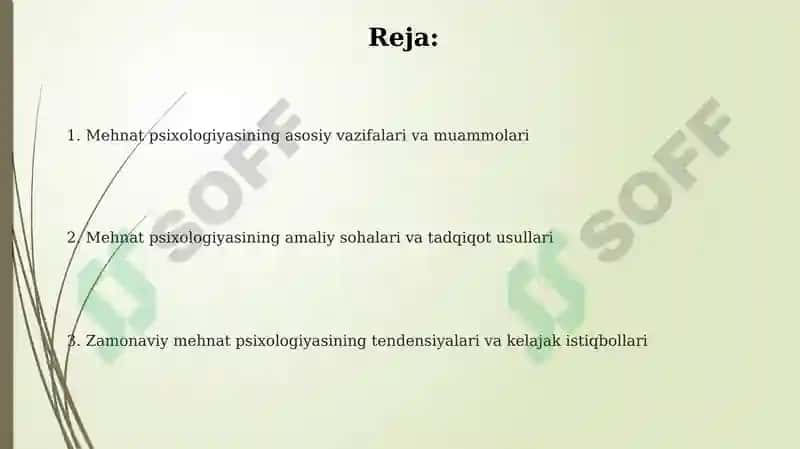 Mehnat psixologiyasining vazifasi va muammolari 2