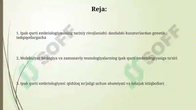 Ipak qurti embriologiyasi 2