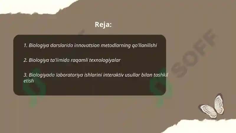Biologiya fanining innovatsion texnologiyalari 2