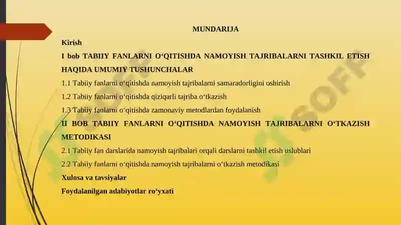 Tabiiy fanlarni o'qitishda namoyish tajribalar, ularni o'tkazish metodikasi 2