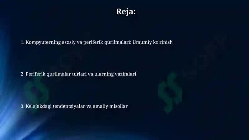 Kompyuterning asosiy va qo‘shimcha qurilmalari 2