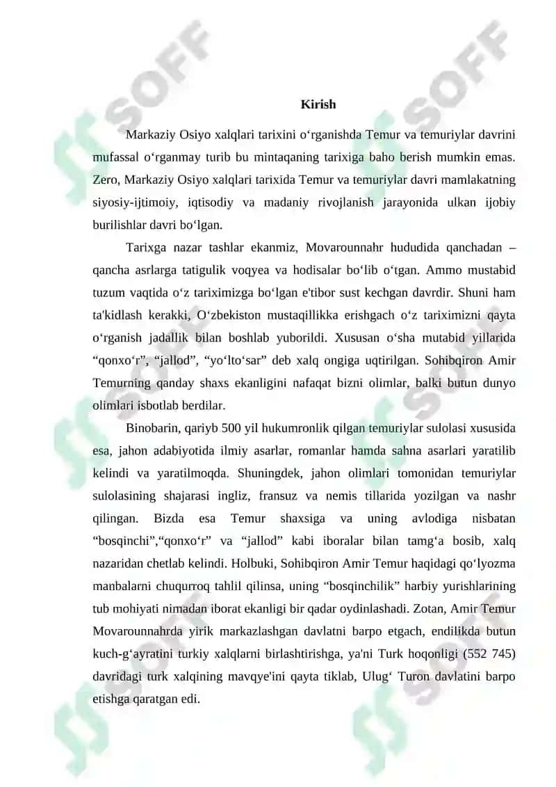 AMIR TEMUR DAVLATINING DAVLATCHILIK TARIXI 2