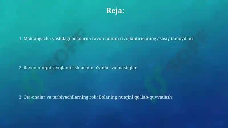 Maktabgacha yosh davrida ravon nutqni rivojlantirish 2