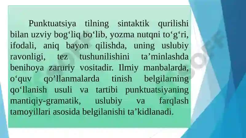 O‘zbek tili punktuatsiyasining asosiy qoidalari 2