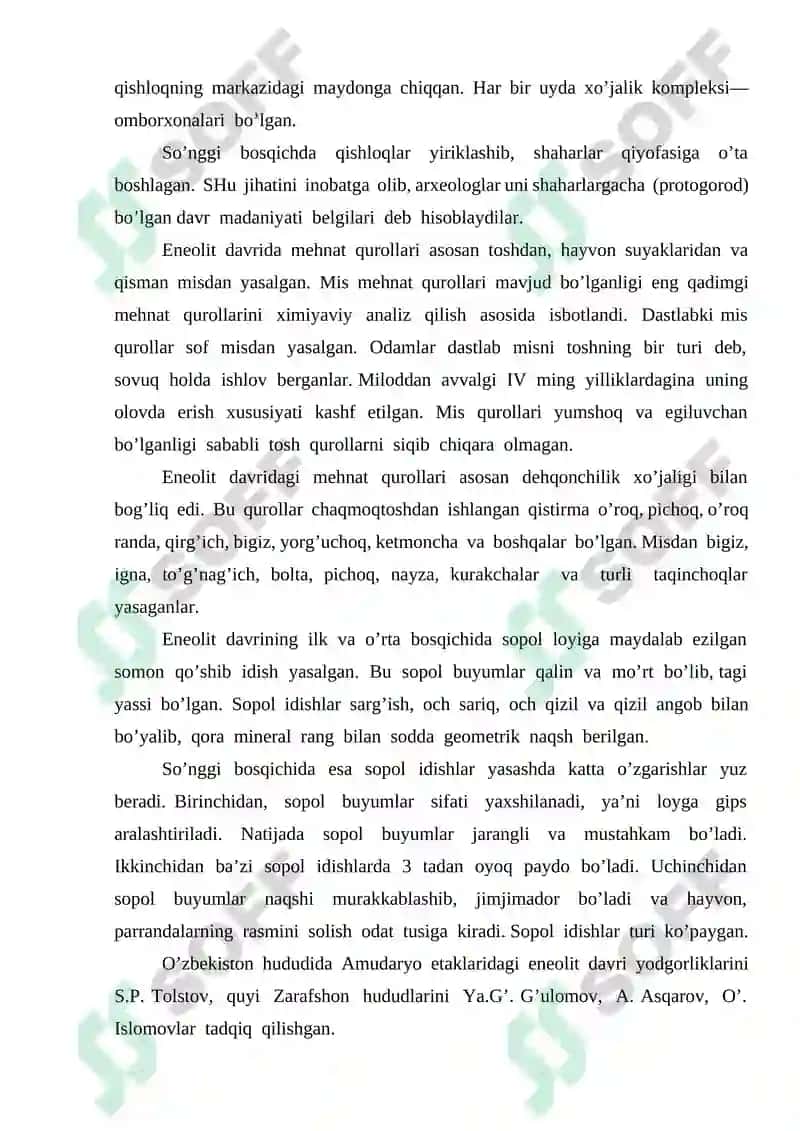 Eneolit davri xususiyatlari 2