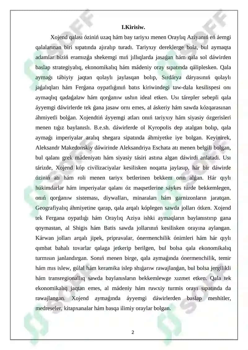Xojend orta asir qalasi 2