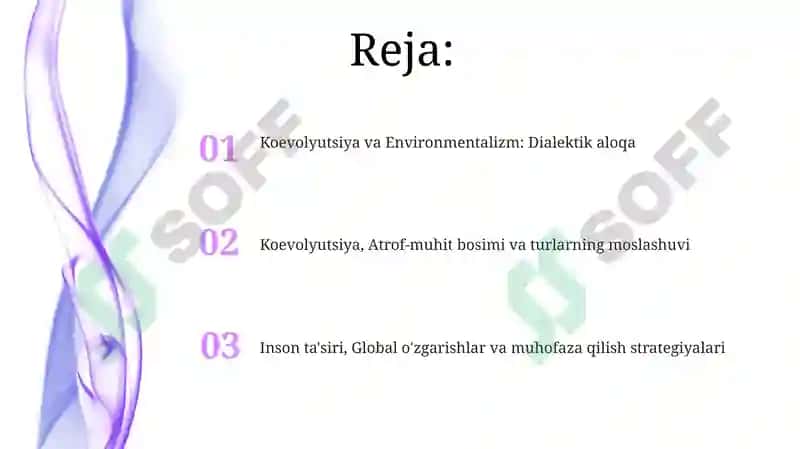 Koevolyutsiya va environmentalizm: Dialektik aloqa 2