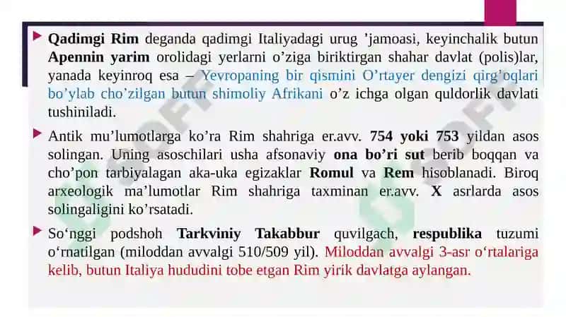 Ilk sivilizatsiyalar: Rimda fan va texnika 2