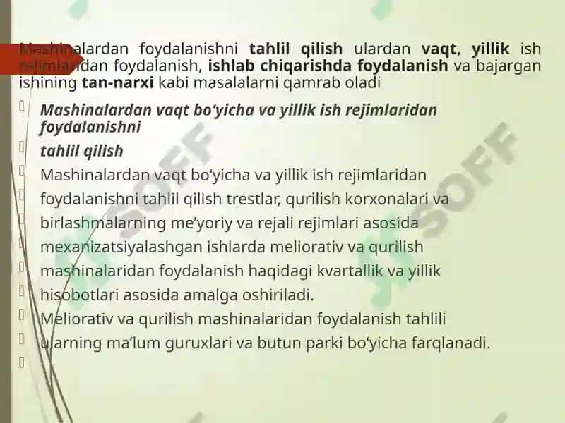 MELIORATSIYaVAQIShLOQXO‘JAIGI TEXNIKALARIDANFOYDALANIShNING TAHLILI 2