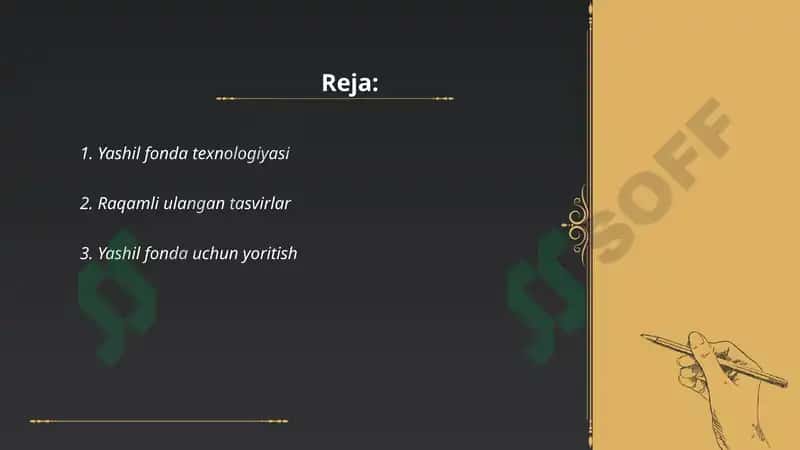 Yashil fonda texnologiyasi 2