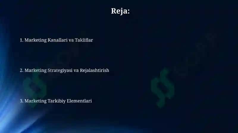 Marketing qaysi tuzilma-elementlarni o‘z ichiga oladi? 2