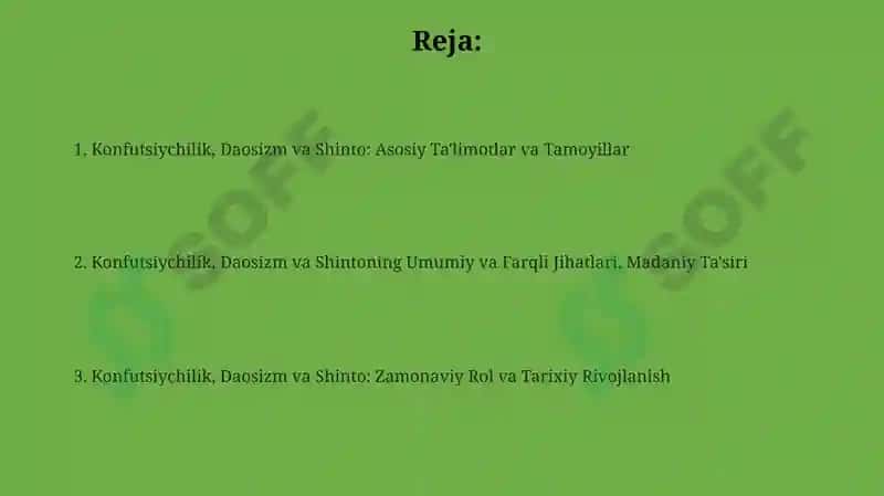 Konfutsiylik, Daosizm va Shinto: Asosiy Ta'limotlar va Tamoyillar 2