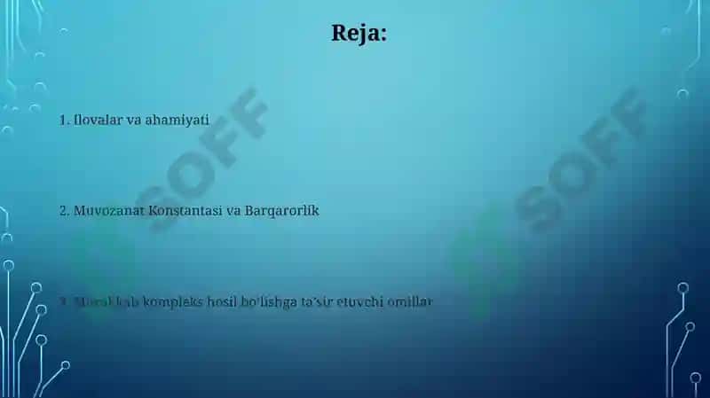 Bosqichma-bosqich hosil bo'lish konstantlari 2