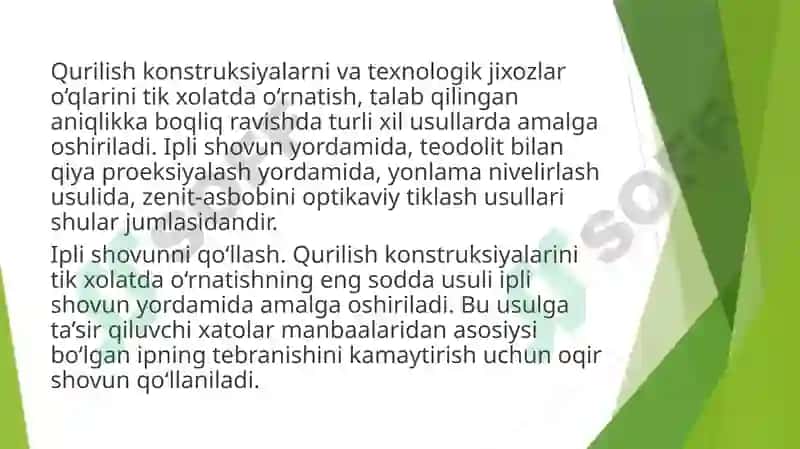 BINO VA INSHOOTLARNI YER USTI QISMINI BARPO ETISHDAGI GEODEZIK ISHLAR 2