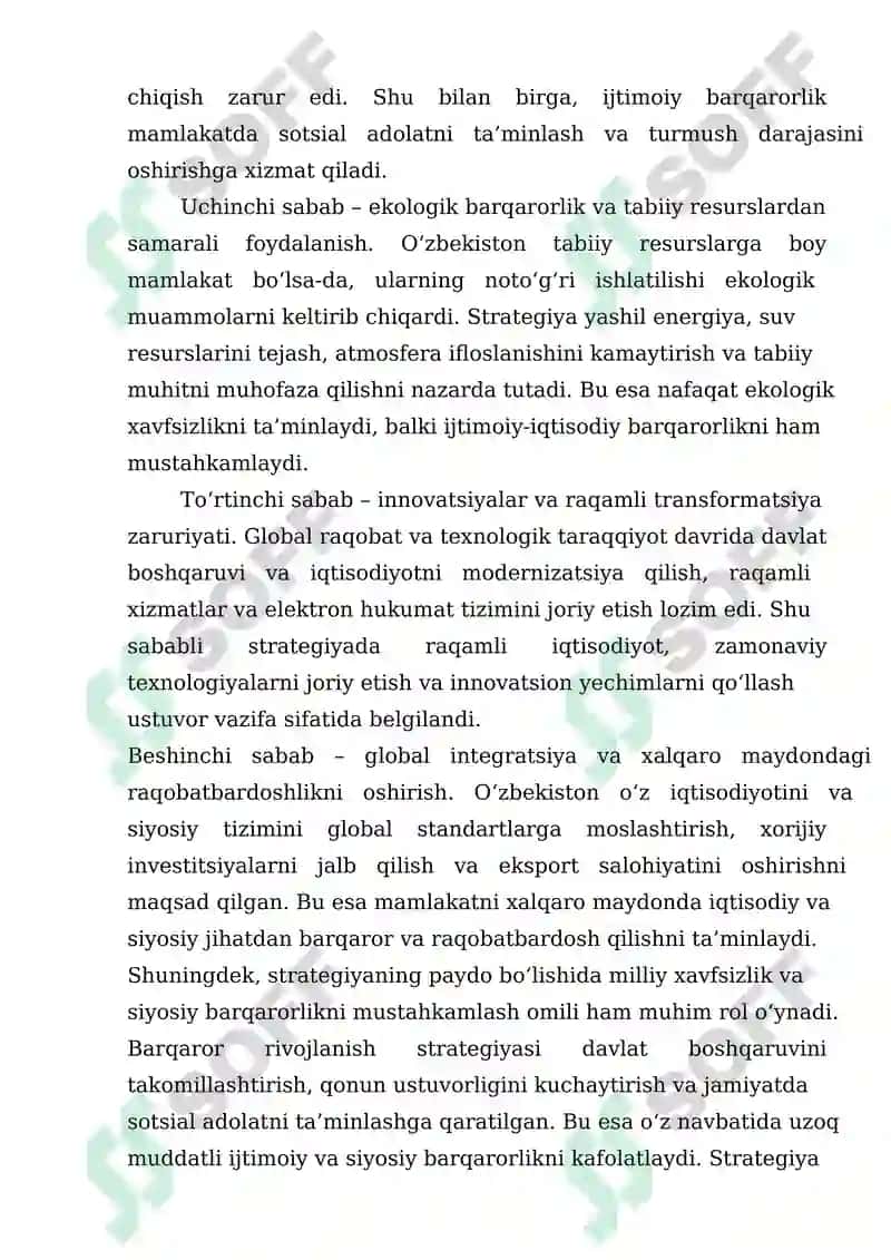 O'ZBEKISTON 2030 STRATEGIYASINING MAZMUN MOHIYATI 2