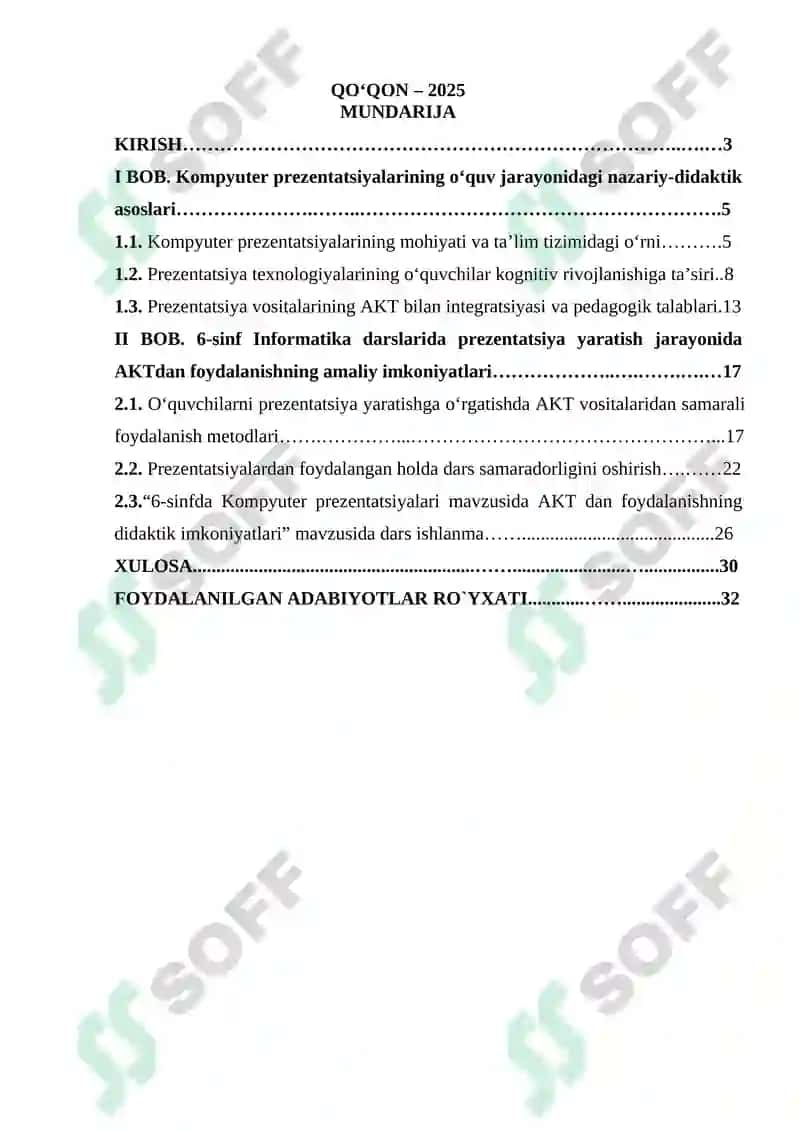 6-sinfda Kompyuter prezentatsiyalari mavzusida AKT dan foydalanishning didaktik imkoniyatlari 2