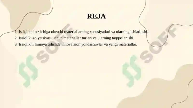 Issiqlikni o'z ichiga oluvchi materiallarning xususiyatlari va ularning ishlatilishi 2