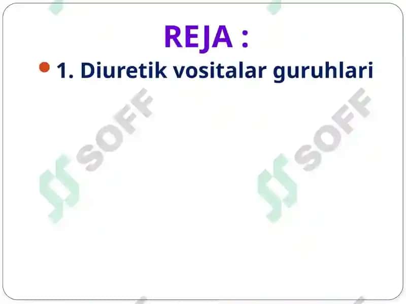 Diuretik vositalar. 2