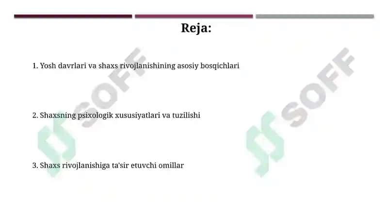 Shaxs rivojlanishining yosh va psixologik xususiyatlari 2
