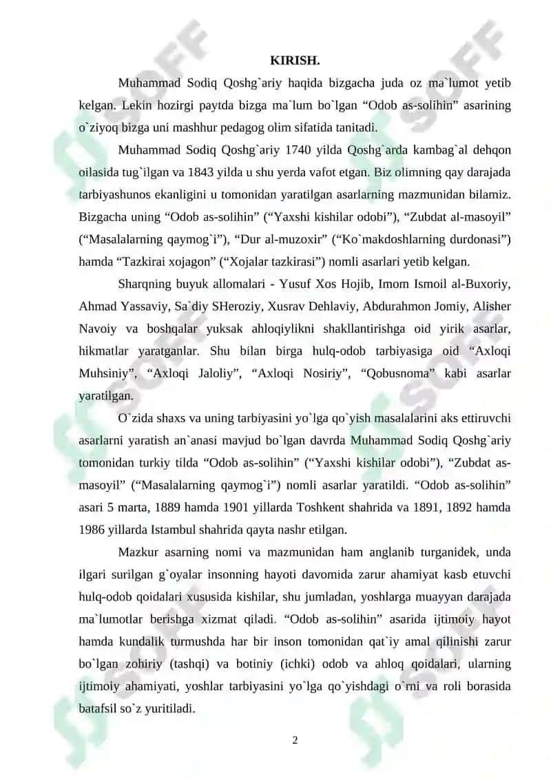 "Odob va as-solihin" 2