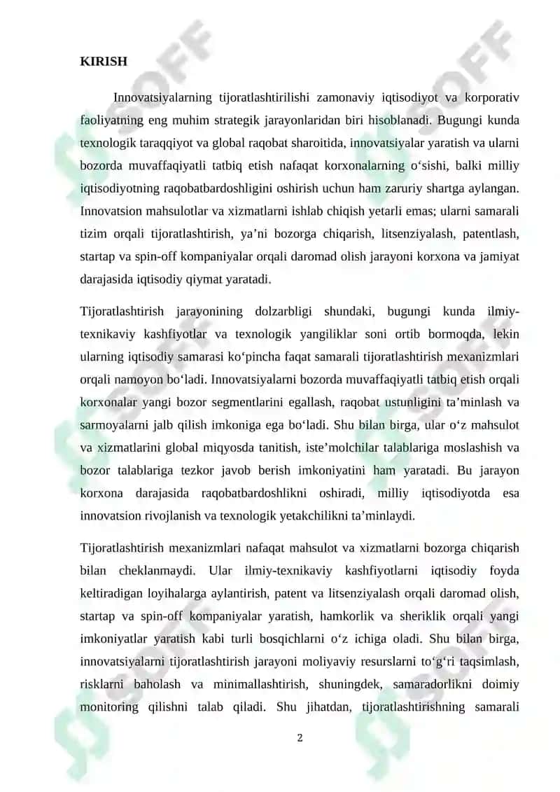 INNOVATSIYALARNING TIJORATLASHTIRISH MEXANIZMLARI 2