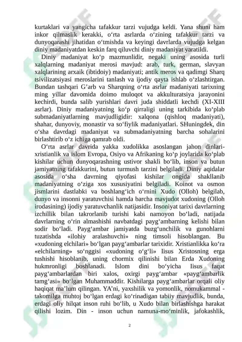 MEKSIKADA DIN MADANIYAT 2